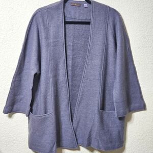 Cullen Cardigan Sweater Size M Open Front Long Sleeve w Pockets Wool Blend Top